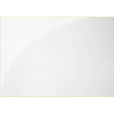 Bibliothèque à 5 niveaux 60 "h moderne | Verre trempé stratifié blanc brillant | Bois aggloméré blanc
