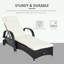Chaise longue avec roulettes et coussin moelleux-620516323