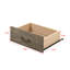 Table de chevet rustique l 22 po avec 2 tiroirs, tablette ouverte, poignée en métal, options multicolores-274378683