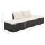 Lit de patio vidaXL, lit de repos extérieur, côtés réglables résistants aux intempéries, entretien facile, coussins lavables et structure en rotin de polyester-1670972641-1669409599