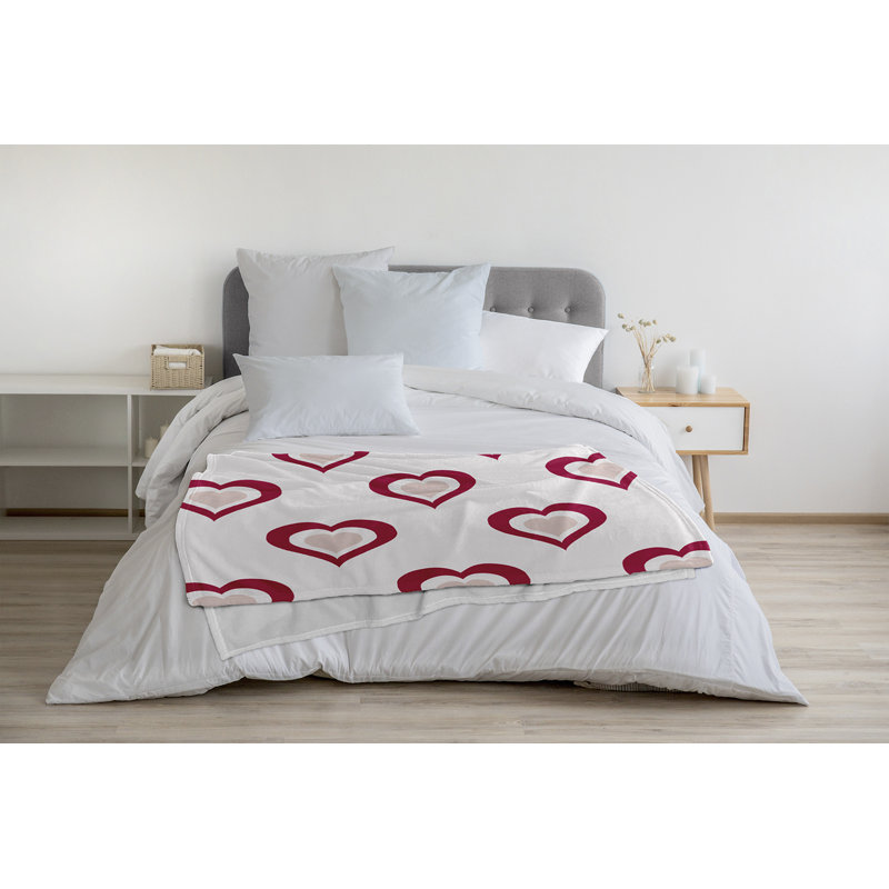  Couverture polaire Burnin Love, L 30 po x L 40 po, Rose audacieux