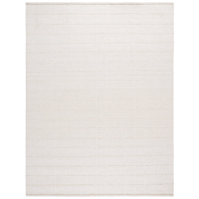 Natura 785 Hand Woven Wool/Cotton Geometric Rug in Ivory