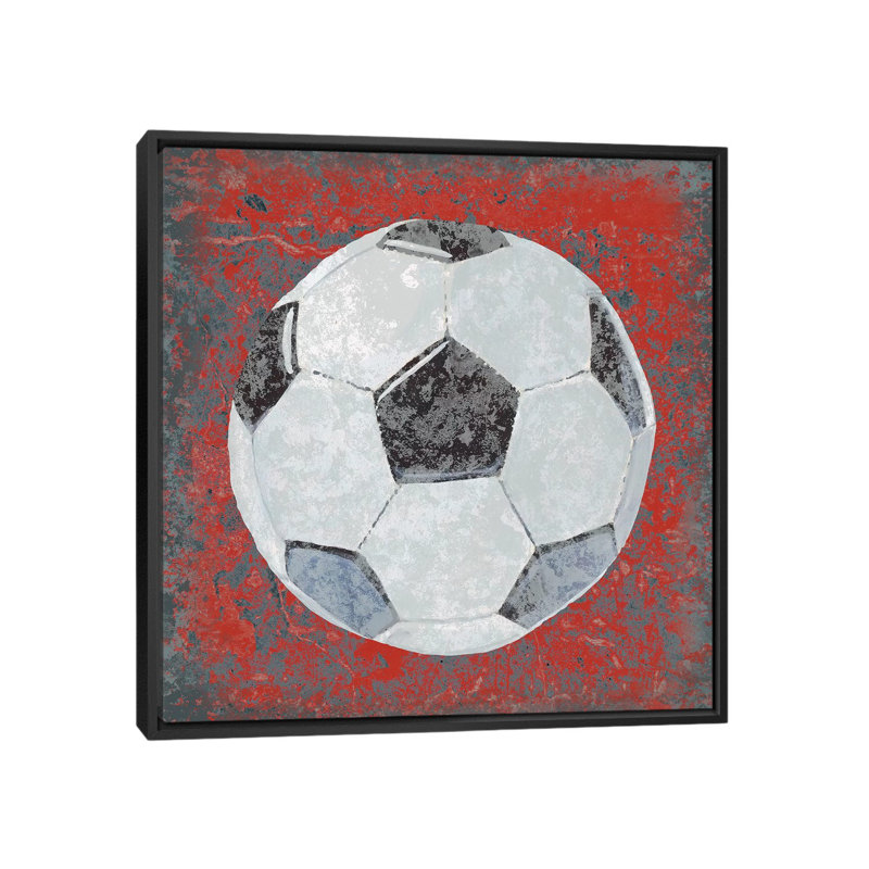 «Grunge Sporting IV», reproduction de peinture à l'huile sur toile tendue, H 18 po x l 18 po x P 1,5 po, Pas de tapis