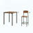 3-Piece Square Bar Table and Stool Set