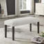 Mitton Contemporary Upholstered Dining Bench, Grey