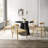 Mid-Century Modern Dining Chairs, Natural Rubberwood Frame with Paper Rope Seat, Minimal Assembly, Stylish Chairs for Kitchen or Dining Room, Natural, Set of 2