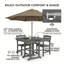 Table de patio carrée pour 4 personnes-1458973572