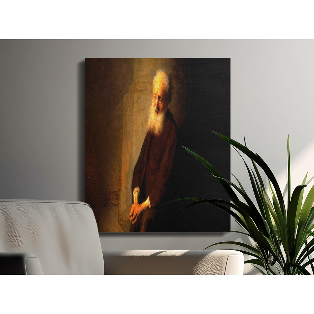 Rembrandt Canvas Wall Art, Old Man, Gallery Wrapped Print, Ready to Hang, Archival Quality, Statement Piece, Fine Art Canvas Print