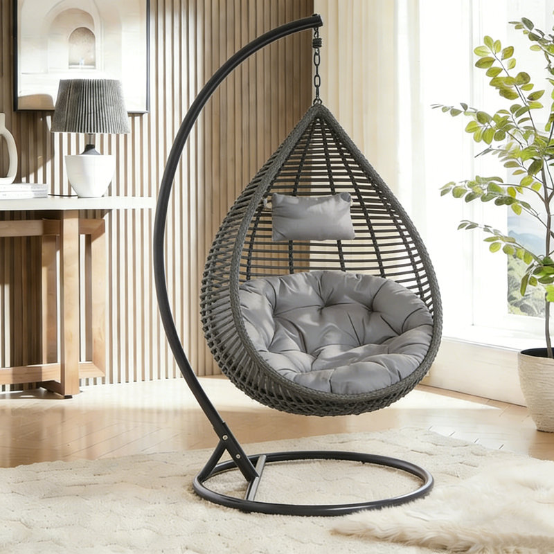 Thick Hanging Basket Cushion with Headrest