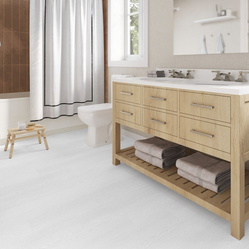 MaxCore Ultra 28mil x 7.3" W x 48" L Click Lock Luxury Vinyl Plank Flooring, Santorini