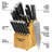 Granitestone Pro Nutriblade 14 Piece Stainless Steel Black Knife Set With Wooden Block-88499591
