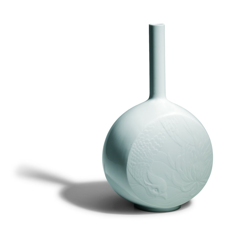 Vase de table en porcelaine 15 po, Blanc