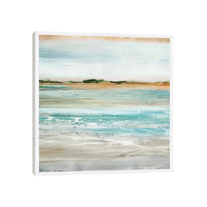 Retrospective I by Isabelle Z - Painting on Canvas, White Framed, 66.04 cm H x 66.04 cm W