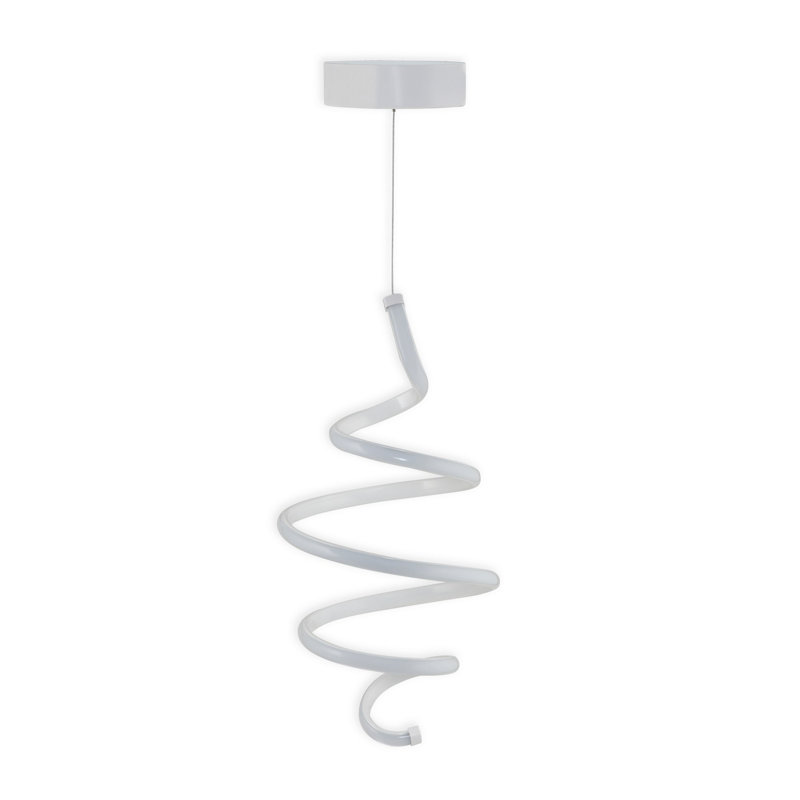 Elegant Adjustable LED Chandelier, White Aluminum Body, 16.9 x 9.4 x 9.4 inches | 24-36 Watts, Soft Yellow Light (4000K) | Modern Design for Dining Room, Living Room, or Entryway, Stylish & Functional Lighting Solution