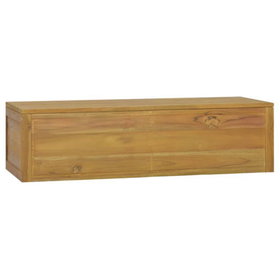 Seigler 110Cm W x 30Cm H x 45Cm D Solid Wood Back to Wall Toilet Unit