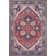 Aailiyah Ornate Large Medallion Machine-Washable Red/Navy Rug