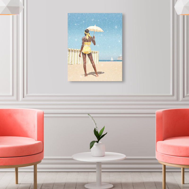 Cabana Muse III Canvas Fashion Print by Oliver Gal, Black Frame, 16 x 20, 16"H x 20"W, Gallery Wrapped