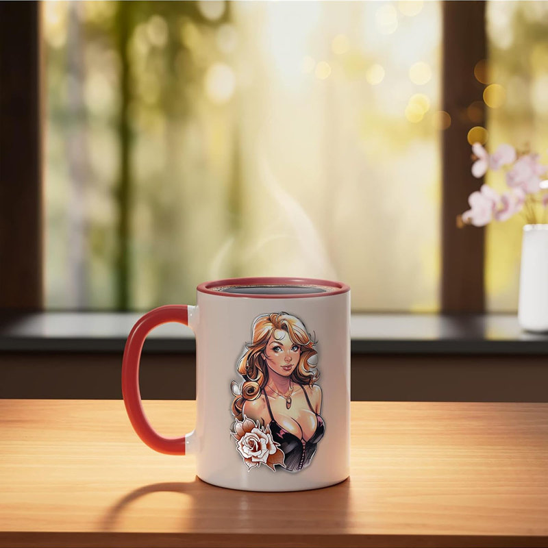 Ceramic Coffee Mug, Red
