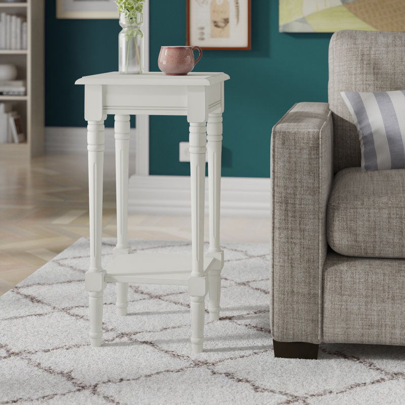 Callum End Table, White