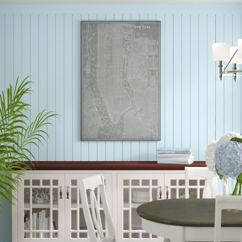 City Map of New York by Vision Studio - Painting Print, Wrapped Canvas, 122cm H x 81cm W