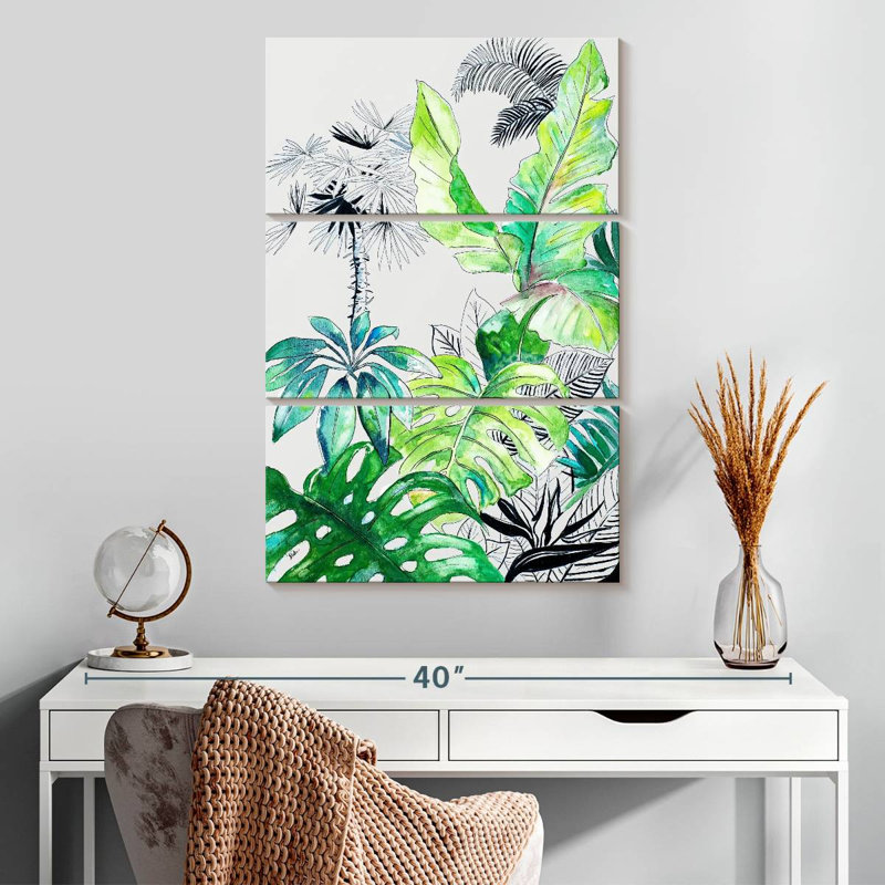 Harnek Teal Palm Selva I, 32" H x 20" W