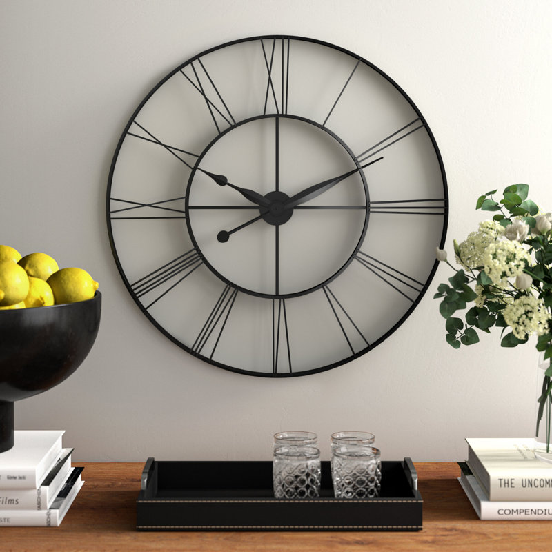Daemon Silent Black Grey Wall Clock