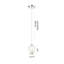 Luminaire suspendu en chrome 1 lumière avec abat-jour en verre blanc-1608752366