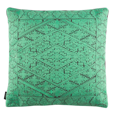 Lila Embroidered Cotton Ikat 20" Throw Pillow