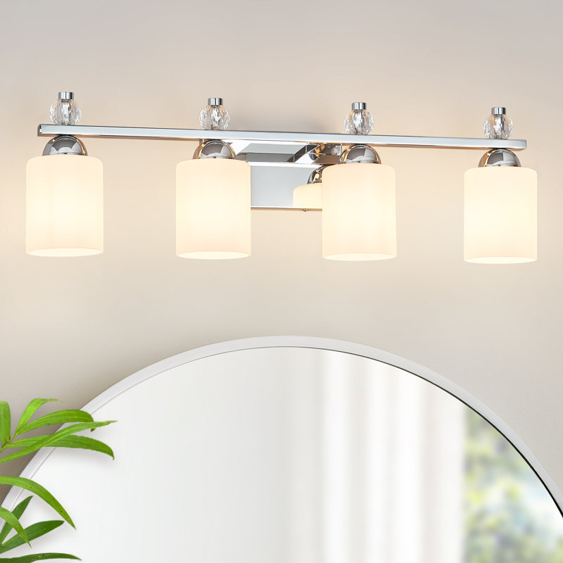 Mid Century  Vanity Light E26 Socket Glass Bathroom Vanity Light Fixtures Modern Vanity Lights for Bathroom Mirror Hallway
