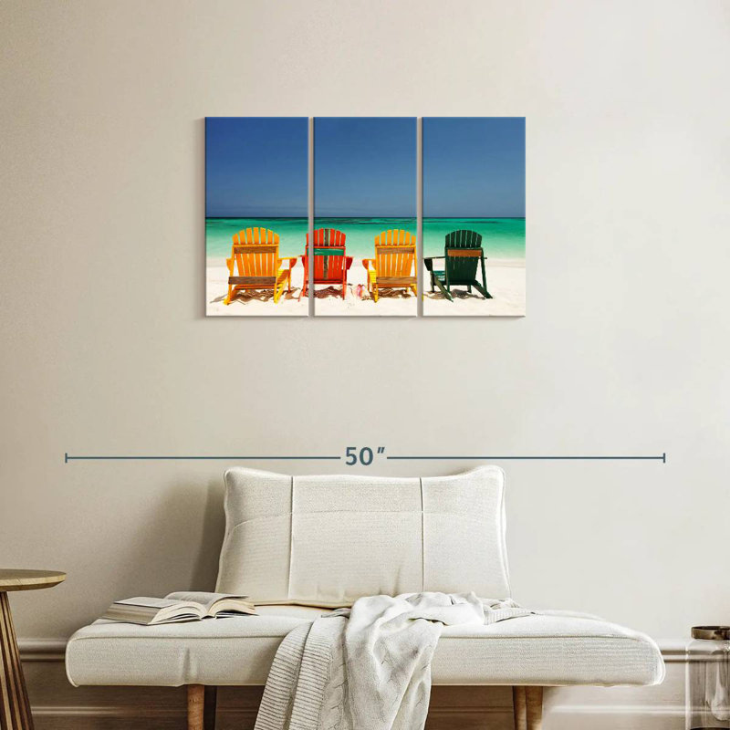 Gillard Chairs On Caribbean Beach, 20" H x 33" W