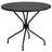 Chanea 35.25" Round Indoor-Outdoor Steel Patio Table-Umbrella Hole-Restaurant Seating