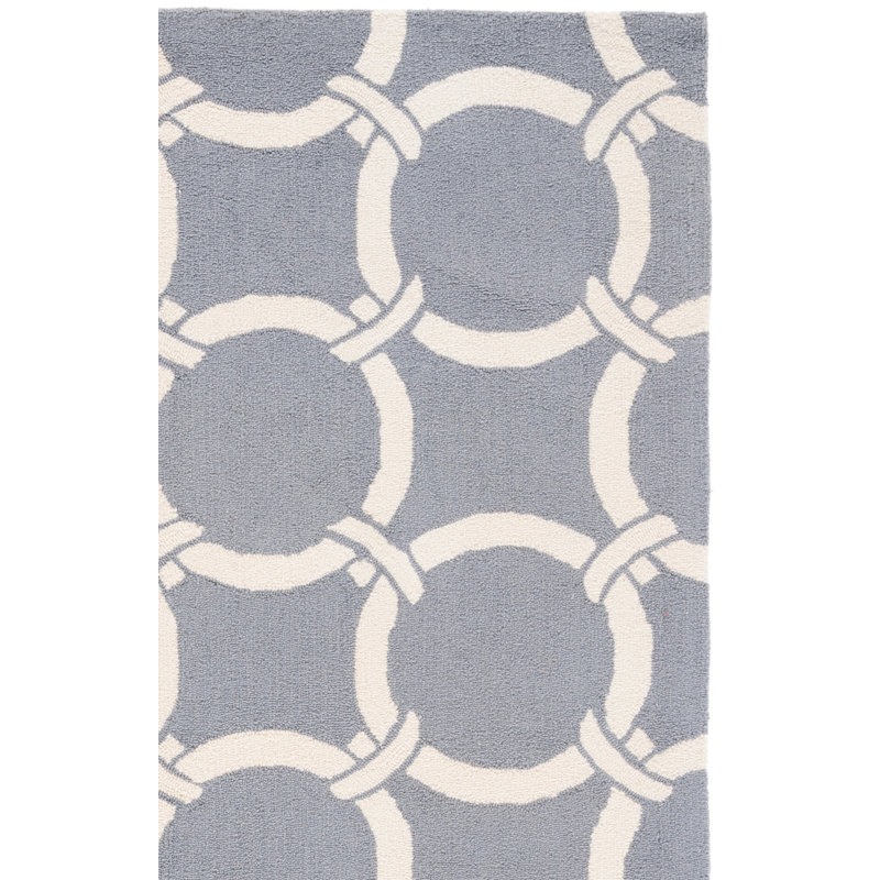 Lizarraga Hand Hooked Performance Chevron Rug, Runner 2'3" x 8'