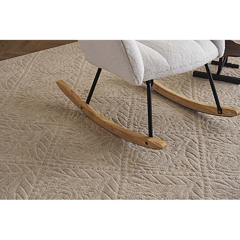 Chaise berçante rembourrée Teddy, Ivoire ivoire