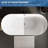 59/67 in Freestanding Acrylic Bathtub, Oval Soaking Tub with Chrome Drain in Grey-119761744