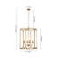 Lustre géométrique à 4 lumières à intensité variable