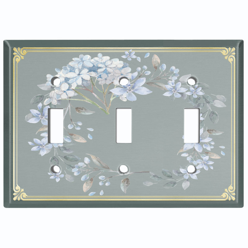 Patterned 3 - Gang Toggle Light Switch Standard Wall Plate