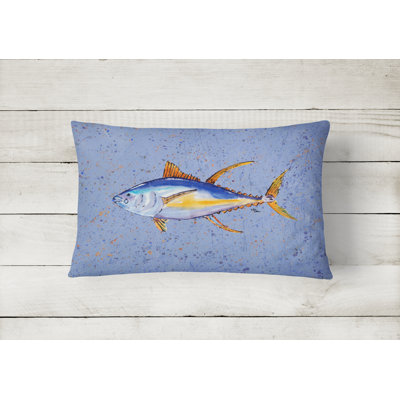 Tuna Outdoor Reversible Throw Pillow
