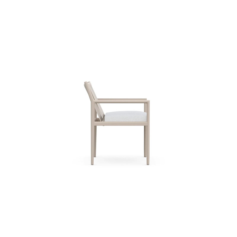Madeira Dining Chair Bronze + Fawn Cushion, Ivory/Polar