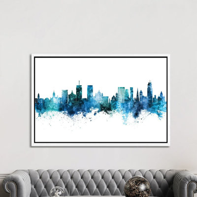 Syracuse New York Skyline by Michael Tompsett - Print on Canvas