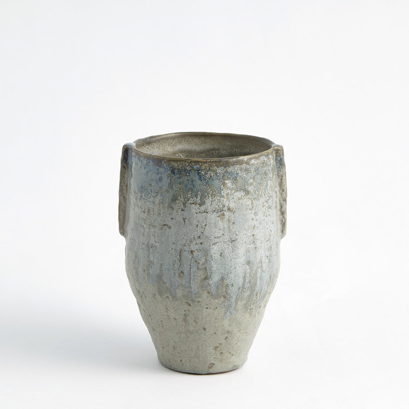 Ceramic Table Vase, 7.25" H x 5.5" W x 5" D