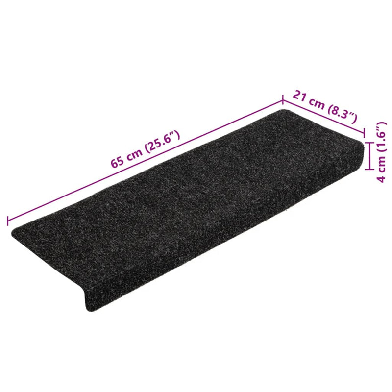 Braxson Non-Slip Black Stair Tread, 5