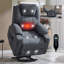Fauteuil inclinable électrique en polyester - massage 8 points, chauffage lombaire, USB / Type-C, porte-gobelets en acier-1586863165