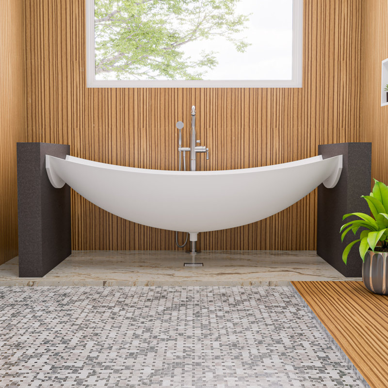 Bonde de douche carrée en acier inoxydable 2 po