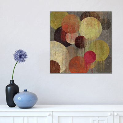 Magenta Bubbles I by Tom Reeves - Wrapped Canvas Print