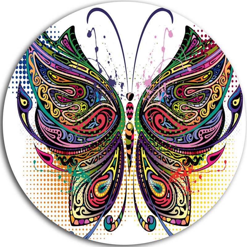 « panaché papillon », impression, H 38 po x l 38 po x P 1 po, Métal
