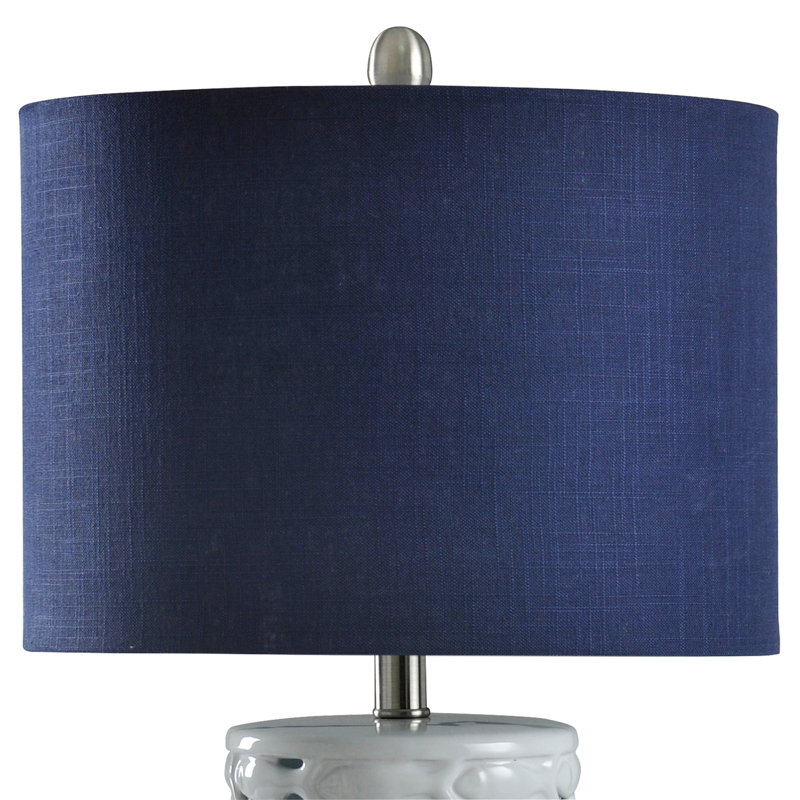 Lampe de table cylindrique de l’école de poisson, de 27 po Natalie