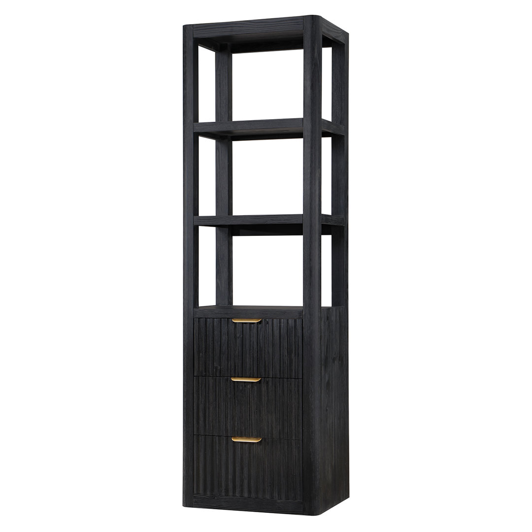 Solid Wood Freestanding Linen Cabinet Joss & Main 