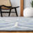 Rodgers Hand Woven Flat Weave Wool/Cotton Geometric Rug in Blue/Ivory-1755632600
