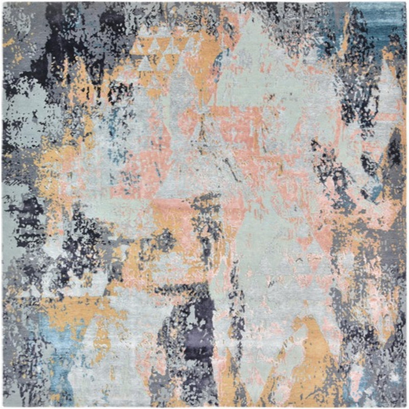 Tapis ivoire / gris Burtt, Carré 7 pi