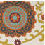 Tapis floral ivoire et orange Blair-19276640